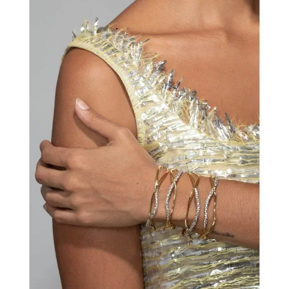 Alexis Bittar Solanales Crystal Cuff Bracelet - Champagne - 50200 - Picture 9 of 14